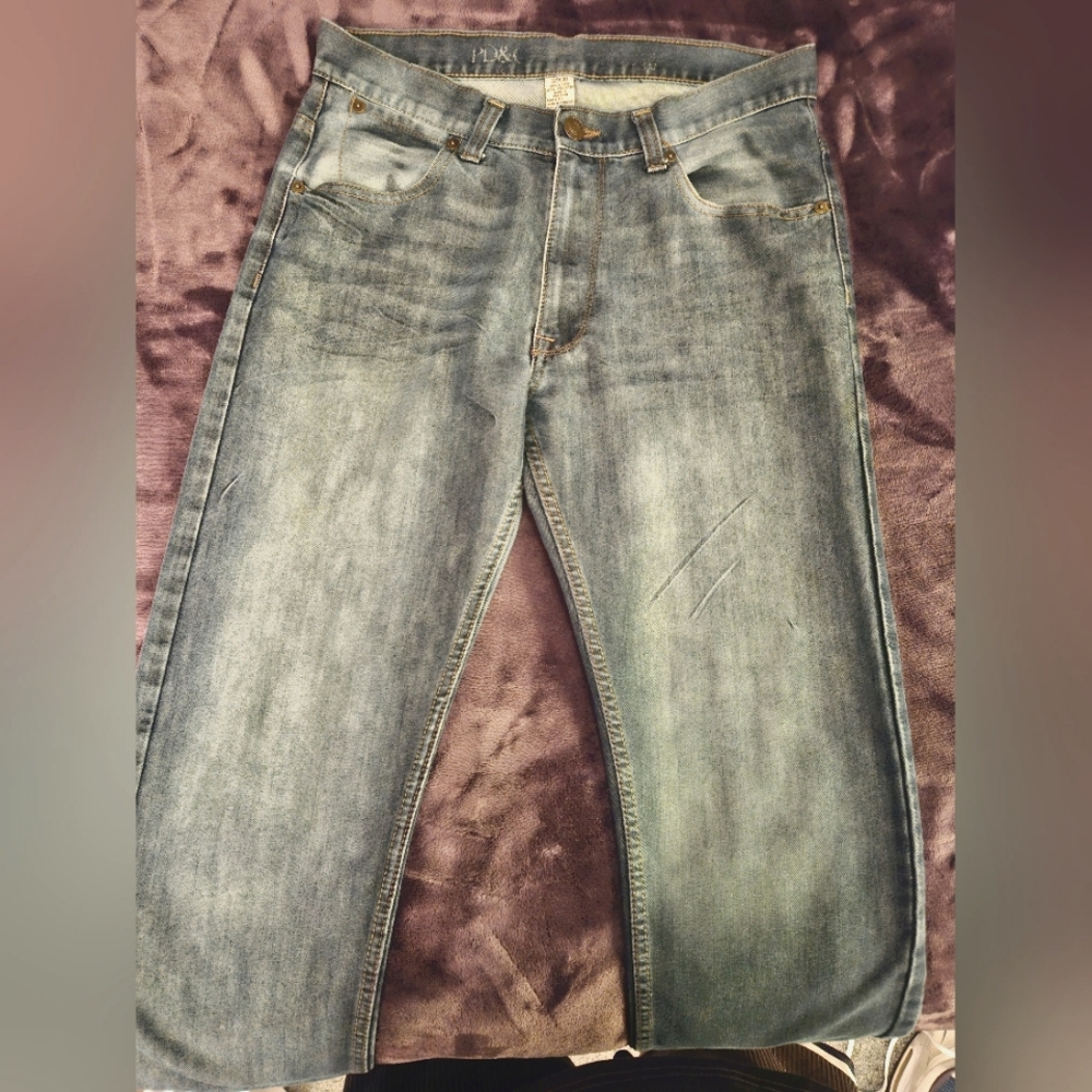 PD&C Slim Straight Leg Distressed Jeans 32X30